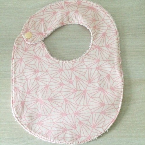 Bavoir bébé personnalisable collection cygnes roses