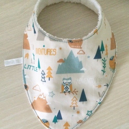 Bavoir bandana personnalisable animaux indiens 0/9 mois
