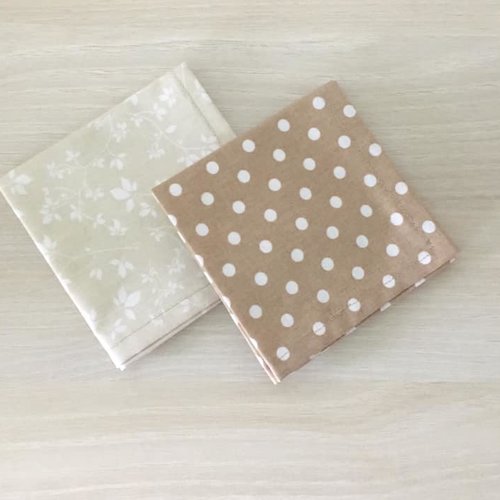 Lot de 2 mouchoirs lavables en tissus
