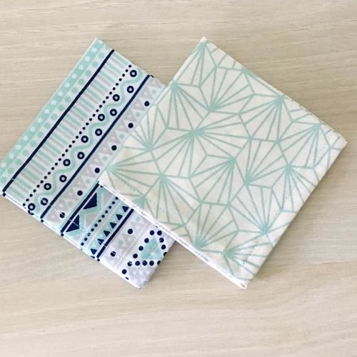 Lot de 2 mouchoirs lavables en tissus