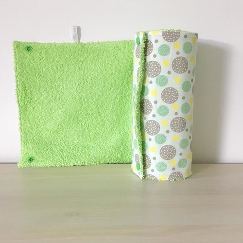 Essuie-tout lavable en éponge et tissu cercles "valence", 