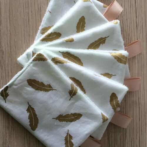 Lingettes démaquillantes lavables en froufrou et tencel bio . 