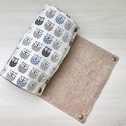 Essuie-tout lavable en éponge motifs hiboux