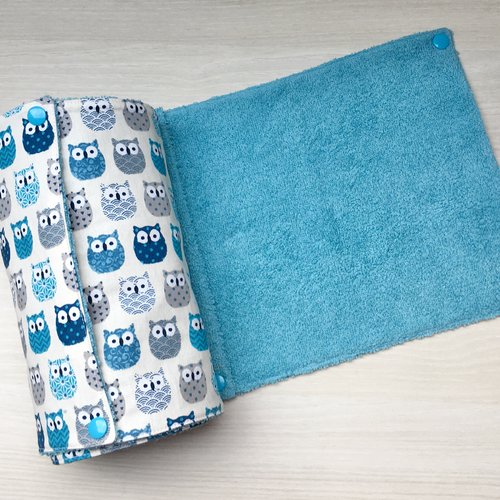 Essuie-tout lavable en éponge motifs hiboux