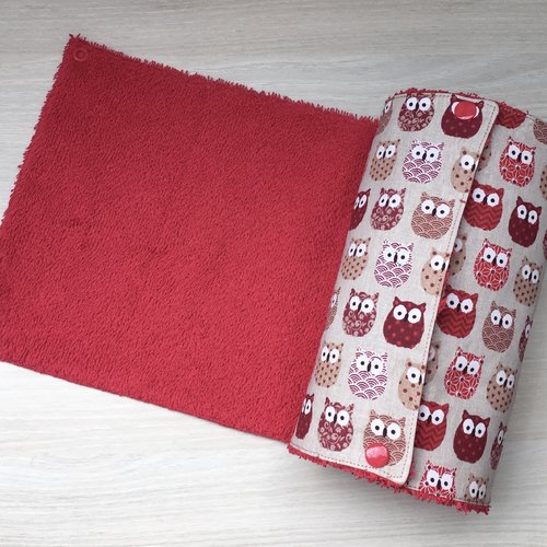 Essuie-tout lavable en éponge motifs hiboux