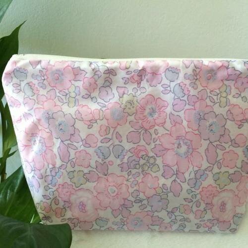 Trousse de maquillage en liberty enduit 