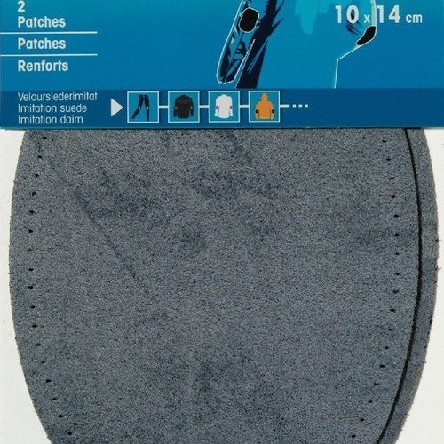 Renfort coude genou 10x14cm bleu jeans thermocollants et/ou à coudre prym 929377