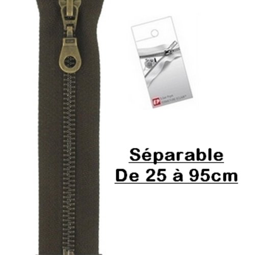 Fermeture Eclair® 6mm Séparable Grosse maille - Z54 - 60, 65, 70cm