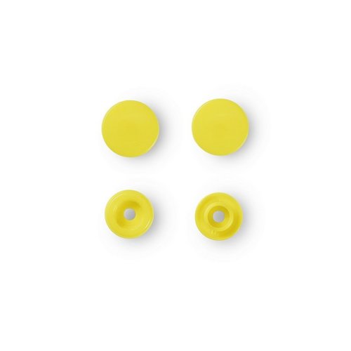 30 boutons pression prym rond jaune clair color snaps 393 107