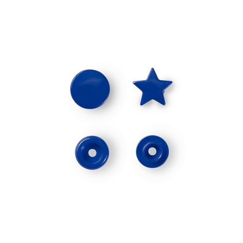 30 boutons pression prym étoile bleu royal color snaps 393 216