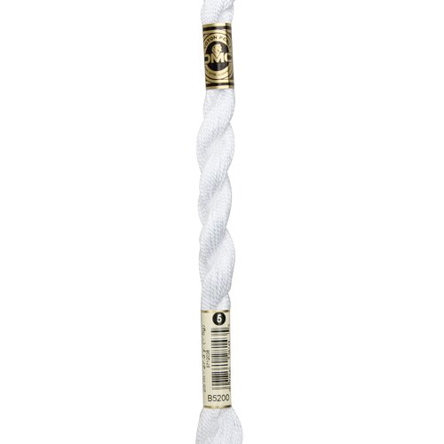 Echeveau coton perlé blanc dmc n°5 col b5200