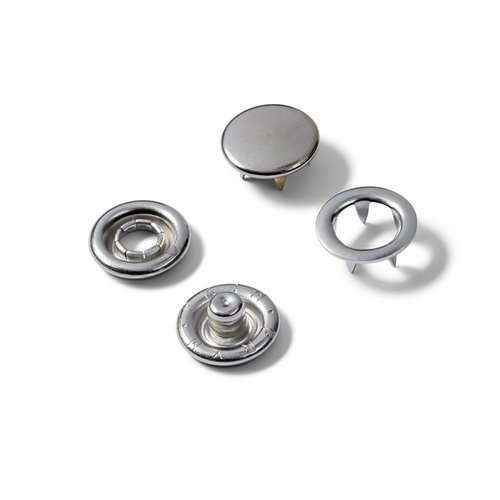 Recharge 10 boutons pression argent jersey 390120 10mm - 10 mm - prym 390 104