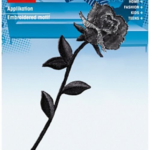 Motif thermocollant rose noire prym 926354