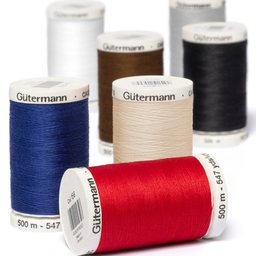 Gutermann bobine de 500m fil à coudre 100% polyester coloris au choix
