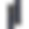 Fermeture eclair bleu métal 25cm sur ruban noir injectée non séparable eclair-prestil z98.