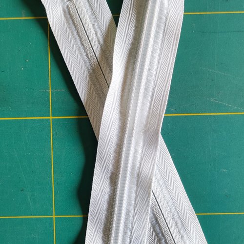 Fermeture eclair tricot blanche 18cm non séparable eclair-prestil z80