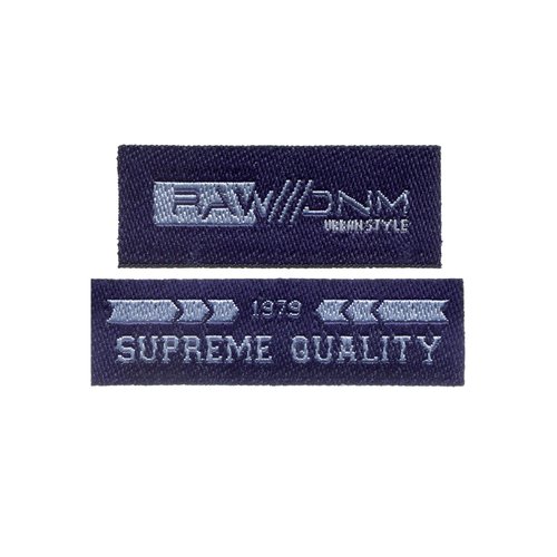 Lot de 2 motifs thermocollants etiquettes supreme/raw prym 922009