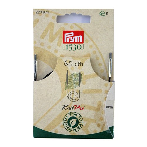 Cordon pour aiguilles à tricoter natural 60cm prym 223971