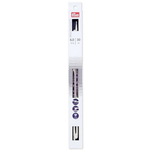 Aiguilles à tricoter à boule ergonomiques n°6 30cm prym 190308