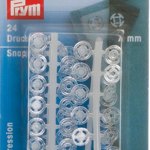 Bouton pression à coudre transparent 7 mm - prym 347155