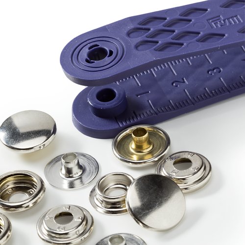 Boutons pression sport et camping métal argent 15mm  prym 390201