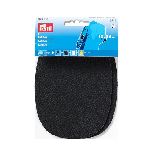 Renforts coudes cuir 10x14cm noirs à coudre prym 929270