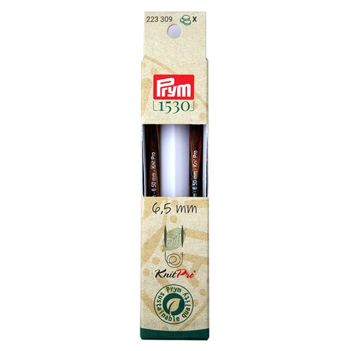 Pointes d'aiguilles à tricoter bois 6.5 longues prym pour aiguilles circulaires 223309