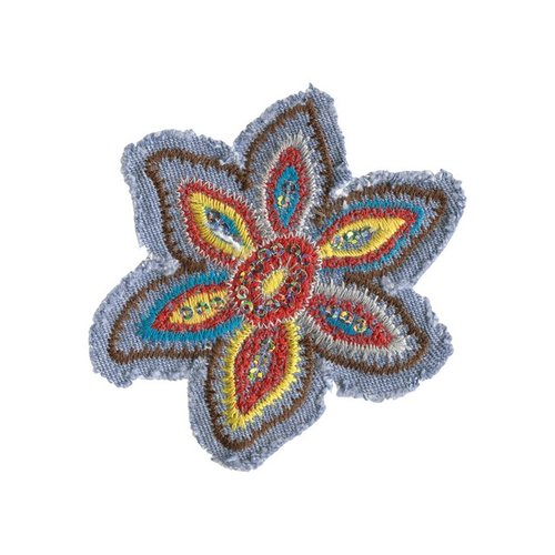 Motif thermocollant denim etoile multicolore prym 926694