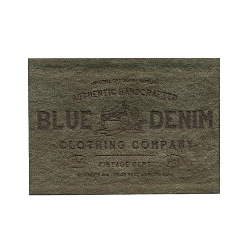 Motif thermocollant blue denim, vert olive imitation daim prym 922003