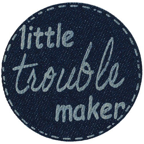 Motif thermocollant jean bleu rond trouble prym 922018