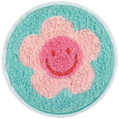 Motif thermocollant ou adhésif smiley arc en ciel prym 921553