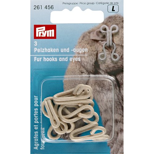 Agrafes pour manteaux fourrures beige prym 261456