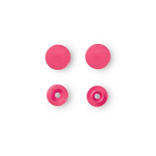 30 boutons pression prym framboise-fuchsia rond color snaps 393133
