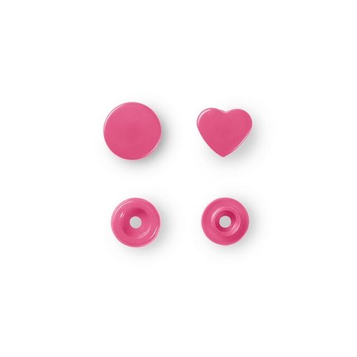 Boutons pression prym coeur fuchsia color snaps prym 393347