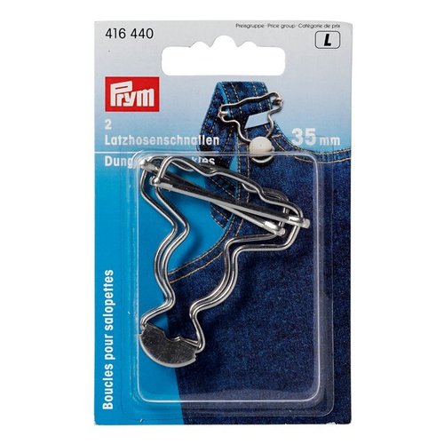 Boucle pour salopette argentée 35mm prym 416440