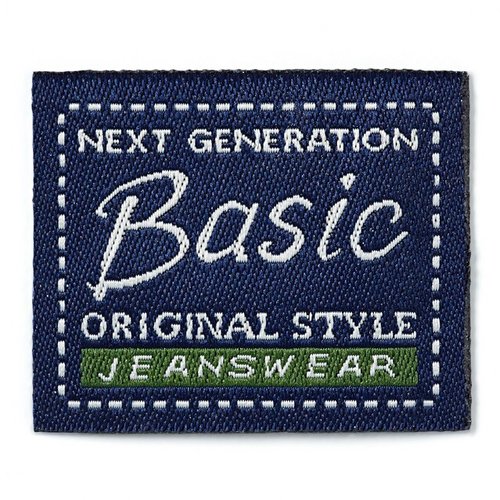 Motif thermocollant rectangle bleu jean basic original style prym 925667