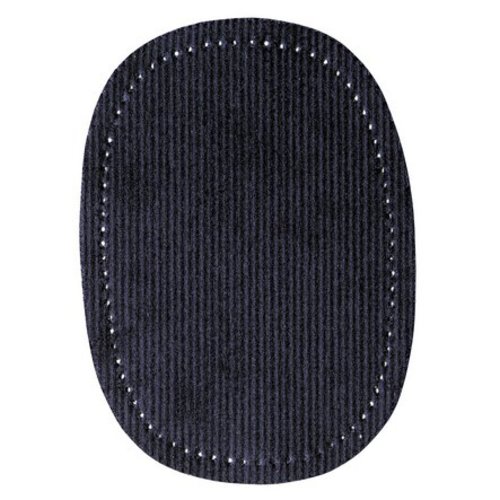 Renfort coude genou velours côtelé 10x14cm bleu marine thermocollant et/ou à coudre prym 929321