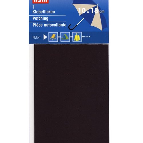 Pièce autocollante nylon noir 6,5x14cm prym 929500