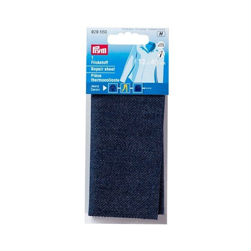 Pièce thermocollante en jean 12x45cm bleu foncé prym 929550