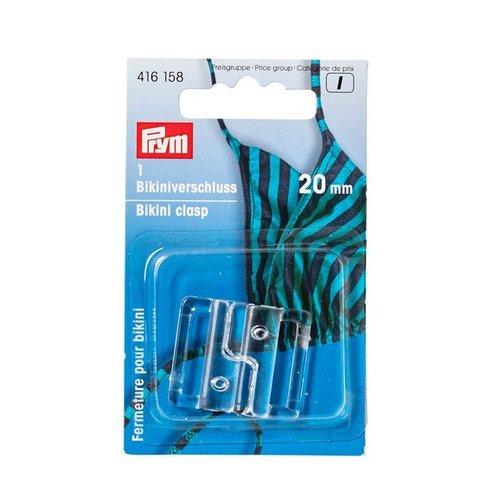 Clips pour bikinis et maillots de bain plastique transparent prym 416158 416160