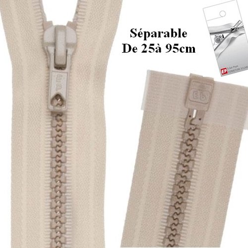 Fermeture eclair 45cm lin pour blouson de la marque eclair-prestil z54.