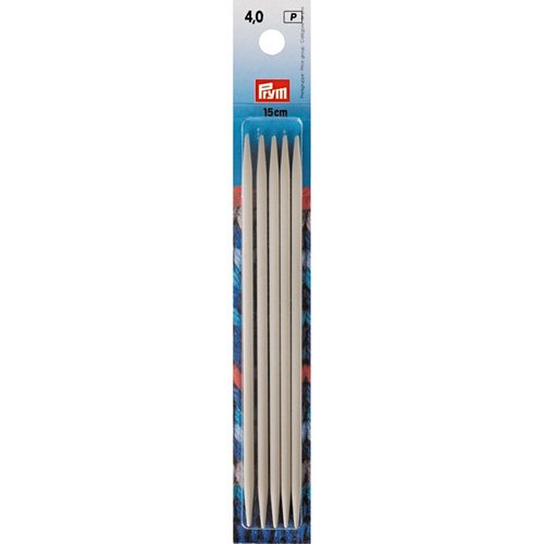 Aiguilles à tricoter 2 pointes 15cm n° 4 prym 191365