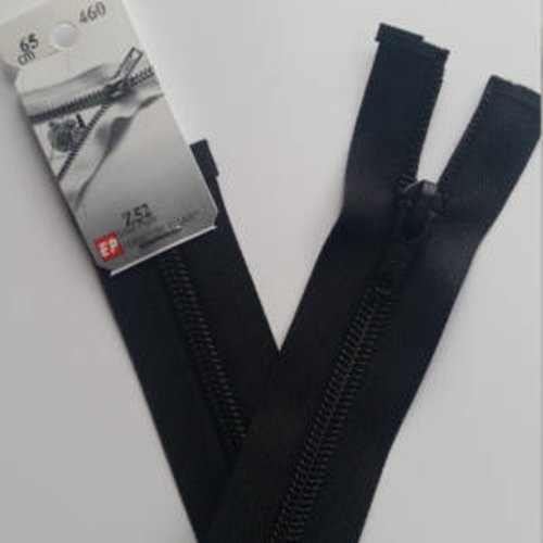 Fermeture eclair noire séparable spirale 75cm z52