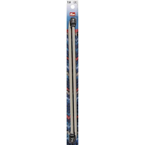 Aiguilles à tricoter à boule aluminium n°7 30cm prym 191440