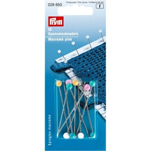Epingles macramé avec tête en plastique 55x1,15mm 10 pièces prym 028650