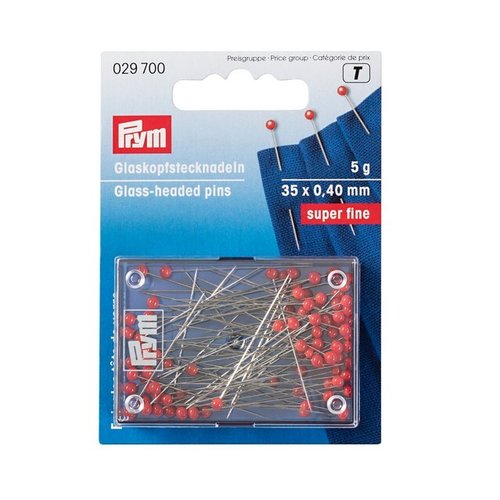 Epingles tête de verre super-fines 0,4x35mm prym 029700