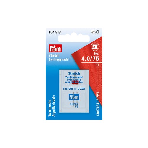 Aiguille machine à coudre double spéciale stretch 130/705 75/4.0mm prym 154913