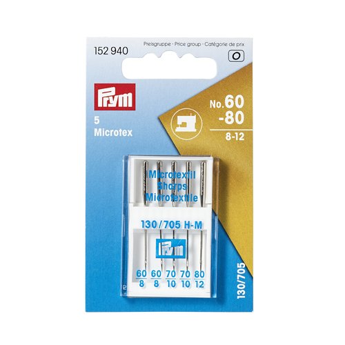 Aiguille machine à coudre spéciale microtex 60-80 prym 152940