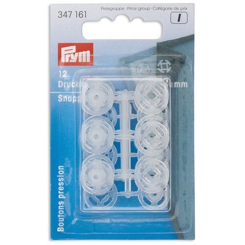 Bouton pression à coudre transparent 13mm - prym 347161