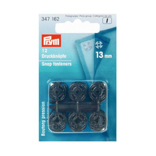 Bouton pression à coudre noir 13mm - prym 347162